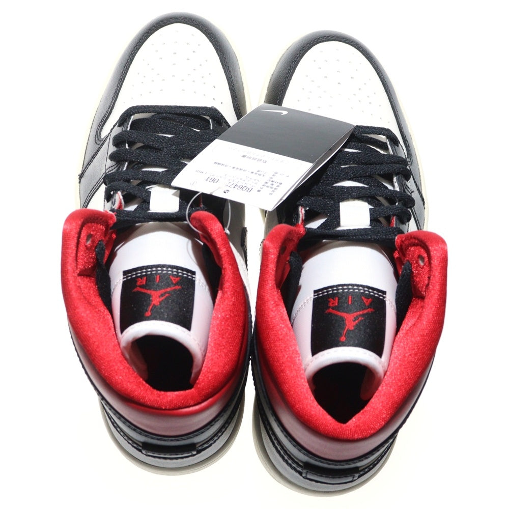 NIKE(ナイキ) WMNS AIR JORDAN 1 MID GYM RED BQ6472-061 ウィメンズ エアジョーダン ジムレッド ミッドカットスニーカー レッド/ブラック US9/26.0cm レディース