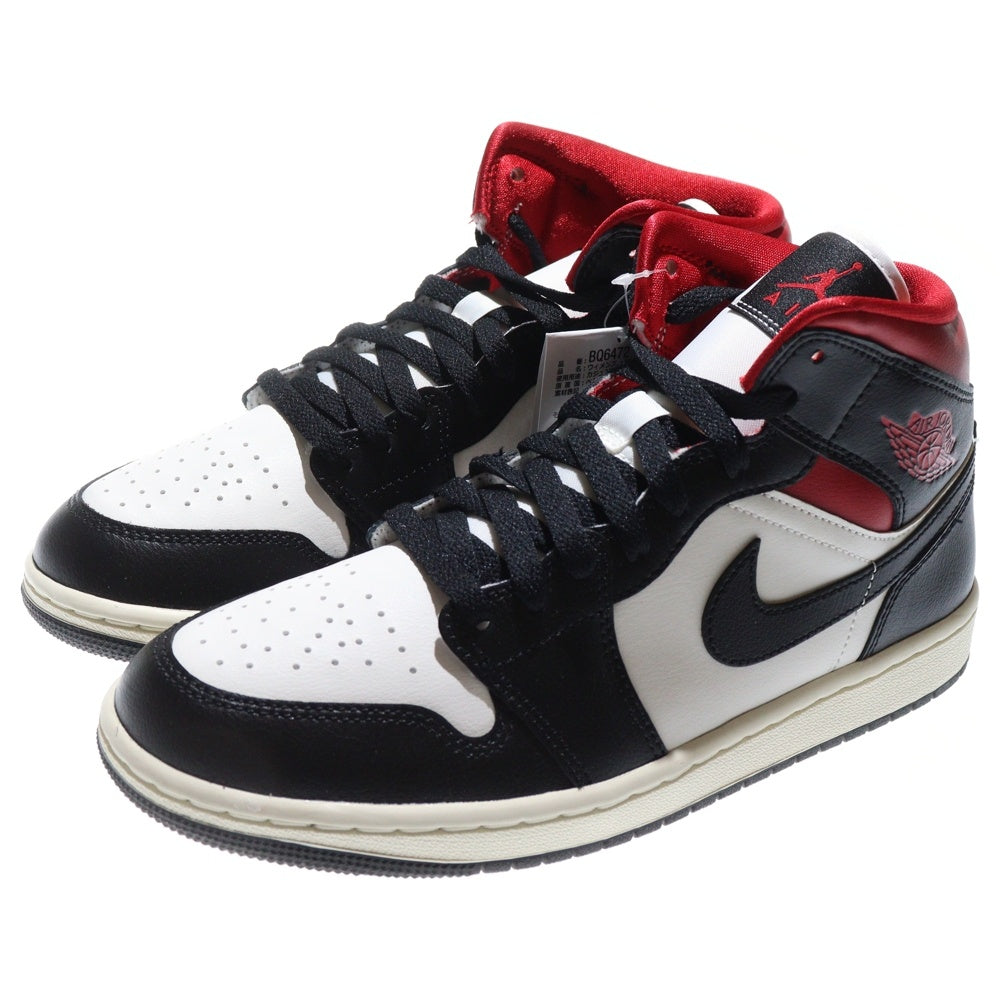 NIKE(ナイキ) WMNS AIR JORDAN 1 MID GYM RED BQ6472-061 ウィメンズ エアジョーダン ジムレッド ミッドカットスニーカー レッド/ブラック US9/26.0cm レディース