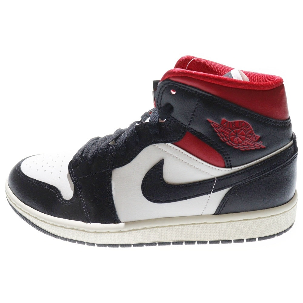 NIKE(ナイキ) WMNS AIR JORDAN 1 MID GYM RED BQ6472-061 ウィメンズ エアジョーダン ジムレッド ミッドカットスニーカー レッド/ブラック US9/26.0cm レディース