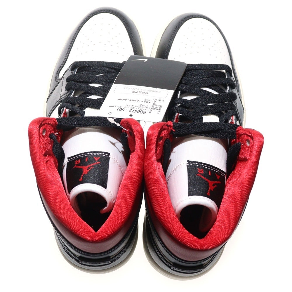 NIKE(ナイキ) WMNS AIR JORDAN 1 MID GYM RED BQ6472-061 ウィメンズ エアジョーダン ジムレッド ミッドカットスニーカー レッド/ブラック US9/26.0cm レディース