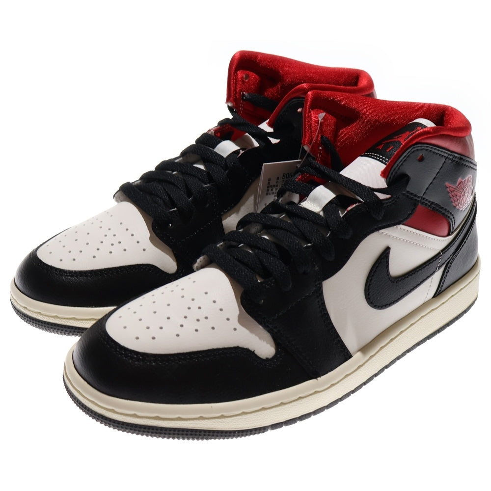 NIKE(ナイキ) WMNS AIR JORDAN 1 MID GYM RED BQ6472-061 ウィメンズ エアジョーダン ジムレッド ミッドカットスニーカー レッド/ブラック US9/26.0cm レディース