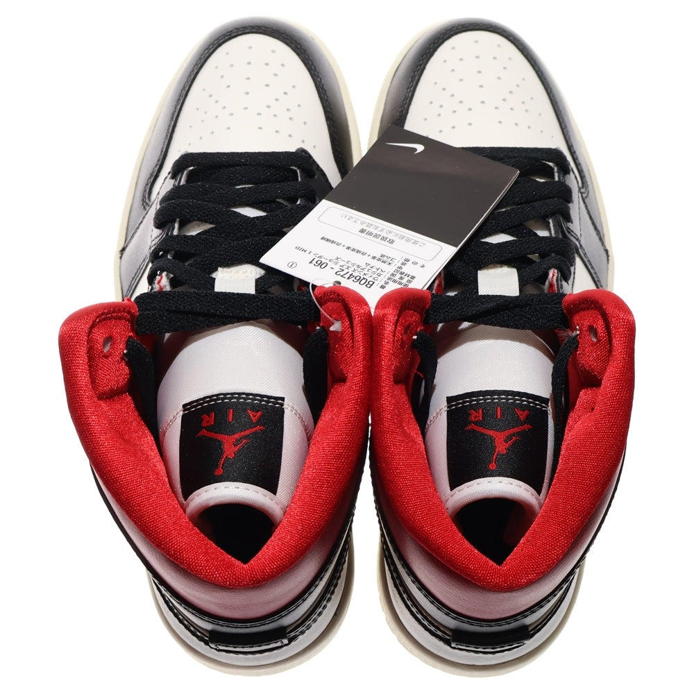 NIKE(ナイキ) WMNS AIR JORDAN 1 MID GYM RED BQ6472-061 ウィメンズ エアジョーダン ジムレッド ミッドカットスニーカー レッド/ブラック US9/26.0cm レディース