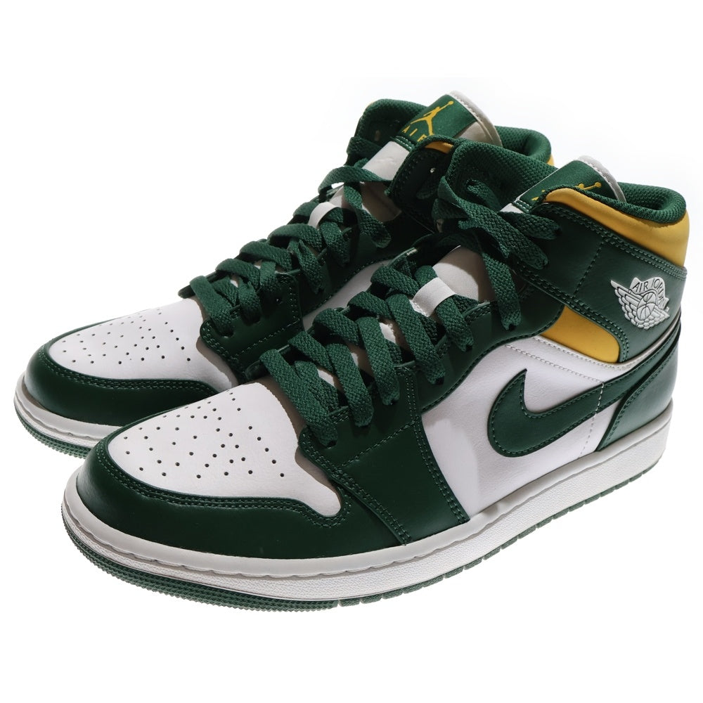 NIKE(ナイキ) AIR JORDAN 1 MID SEATTLE SUPERSONICS 554724-371 エアジョーダン 1 ミッドカットスニーカー グリーン/ホワイト US10/28.0cm