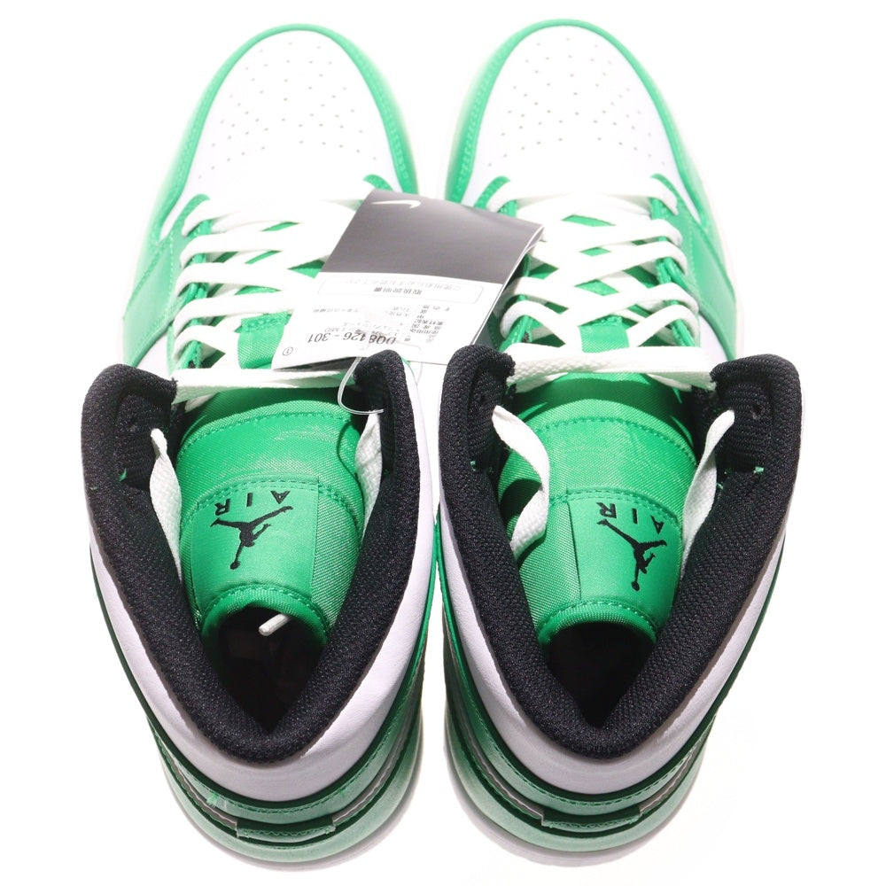 NIKE(ナイキ) AIR JORDAN 1 MID LUCKY GREEN DQ8426-301 エアジョーダン1 ミッド ラッキーグリーン ミッドカットスニーカー ホワイト/グリーン US10/28.0cm