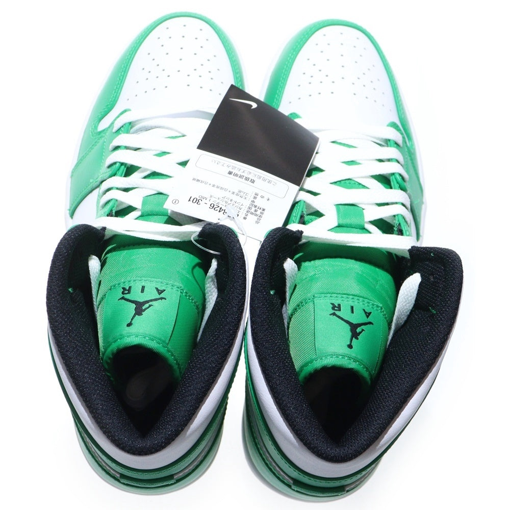 NIKE(ナイキ) AIR JORDAN 1 MID LUCKY GREEN DQ8426-301 エアジョーダン1 ミッド ラッキーグリーン ミッドカットスニーカー ホワイト/グリーン US10/28/0cm