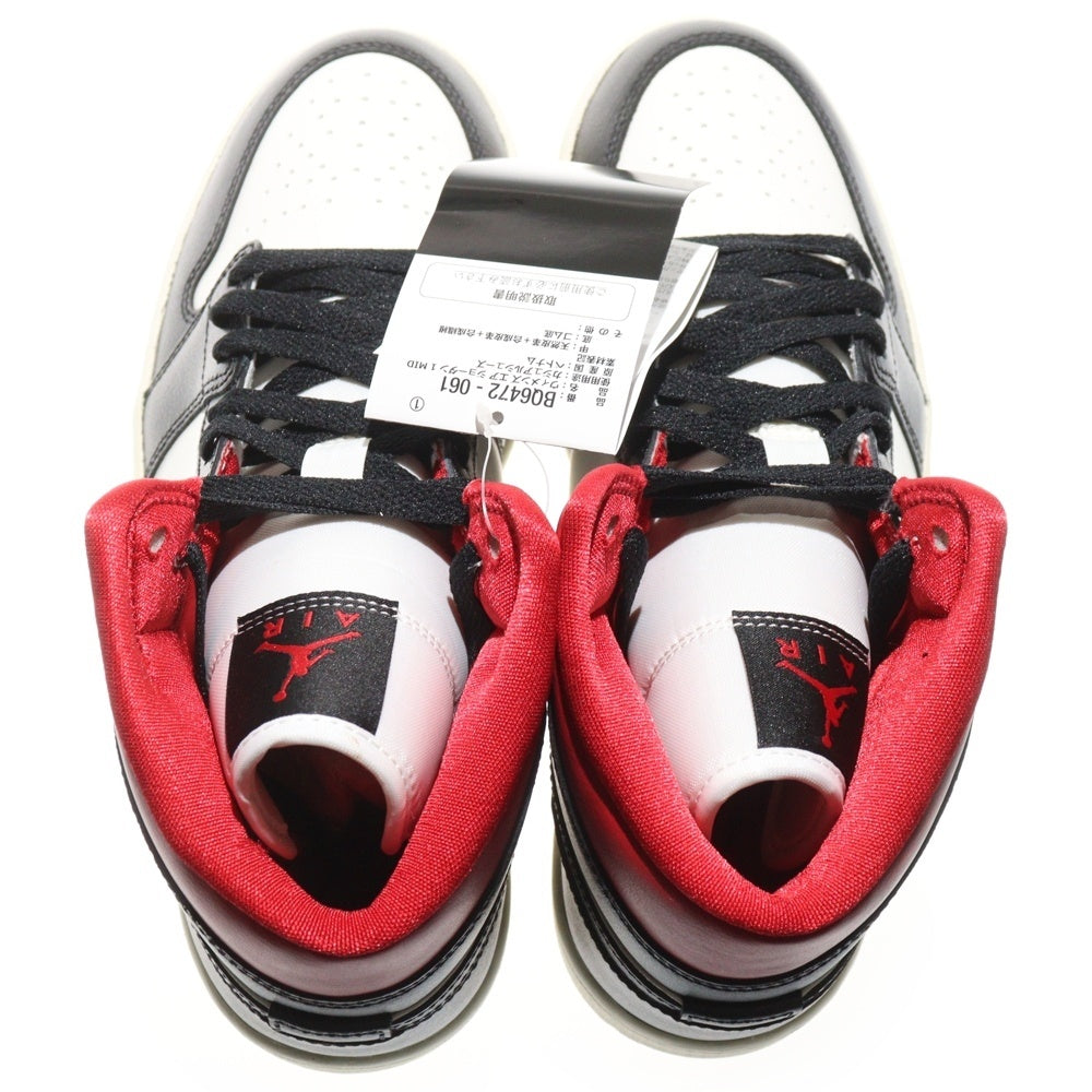 NIKE(ナイキ) WMNS AIR JORDAN 1 MID GYM RED BQ6472-061 ウィメンズ エアジョーダン ジムレッド ミッドカットスニーカー レッド/ブラック US9/26.0cm