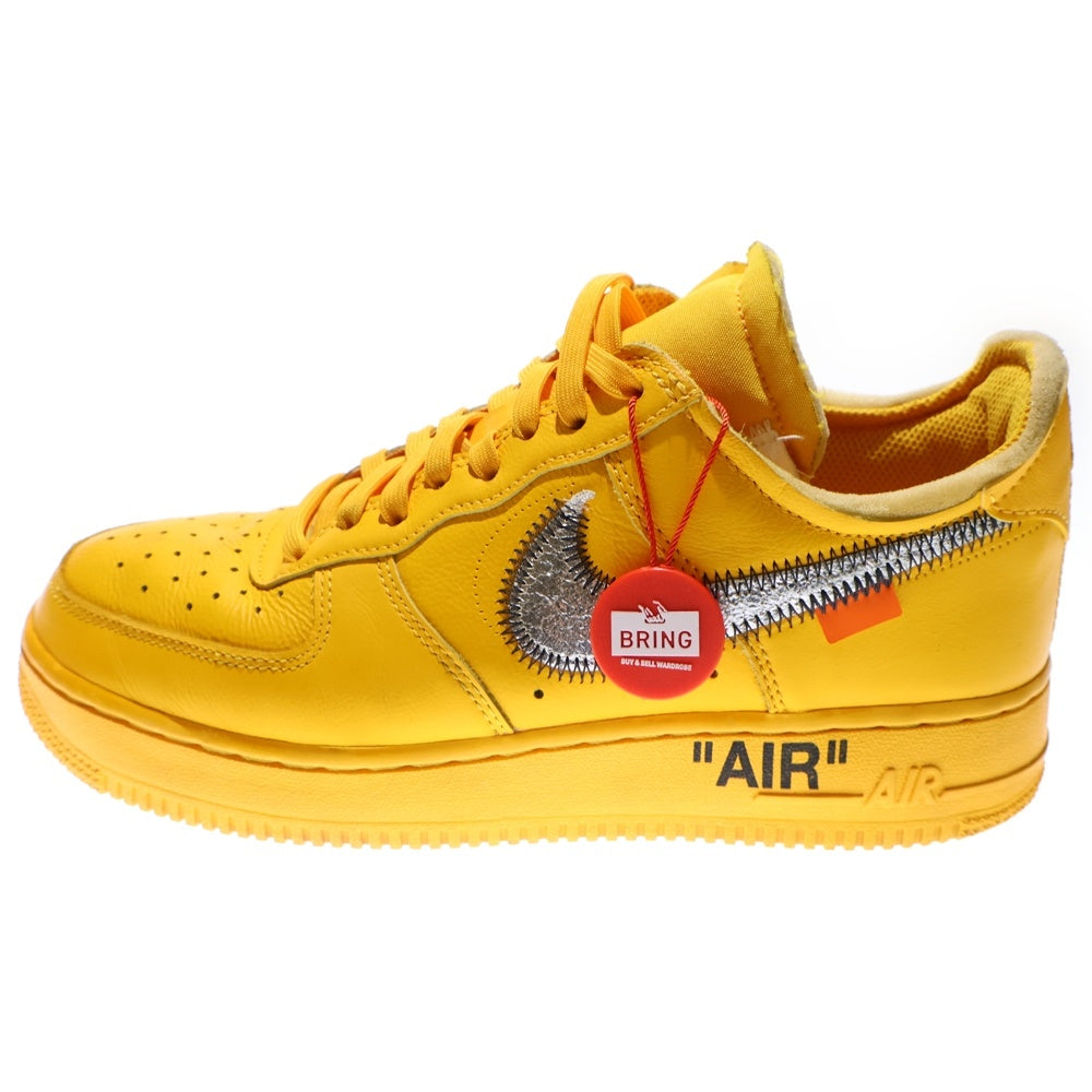 NIKE(ナイキ) ×OFF-WHITE AIR FORCE 1 LOW UNIVERSITY GOLD DD1876-700 オフホワイト エアフォース1 ユニバーシティゴールド ローカットスニーカー イエロー US7.5/25.5cm