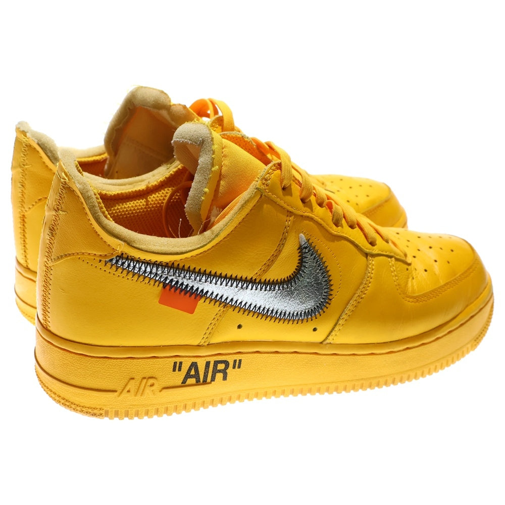 NIKE(ナイキ) ×OFF-WHITE AIR FORCE 1 LOW UNIVERSITY GOLD DD1876-700 オフホワイト エアフォース1 ユニバーシティゴールド ローカットスニーカー イエロー US7.5/25.5cm