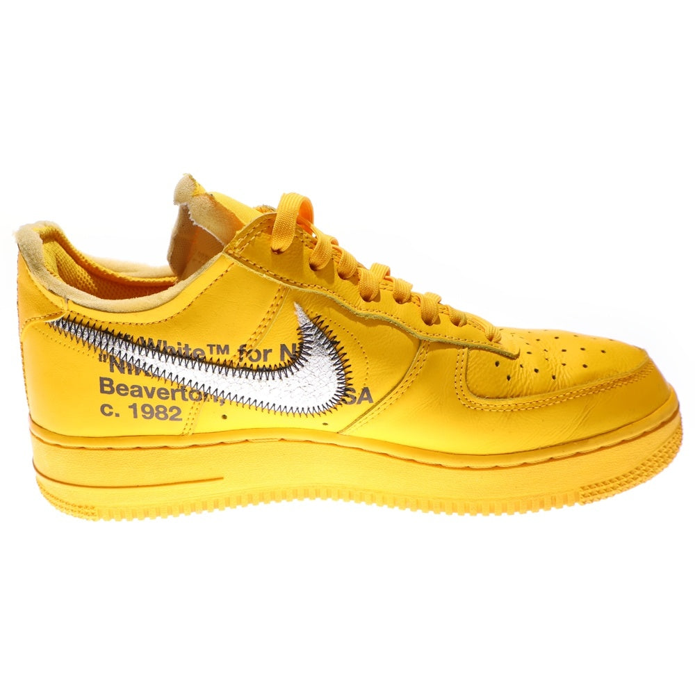 NIKE(ナイキ) ×OFF-WHITE AIR FORCE 1 LOW UNIVERSITY GOLD DD1876-700 オフホワイト エアフォース1 ユニバーシティゴールド ローカットスニーカー イエロー US7.5/25.5cm