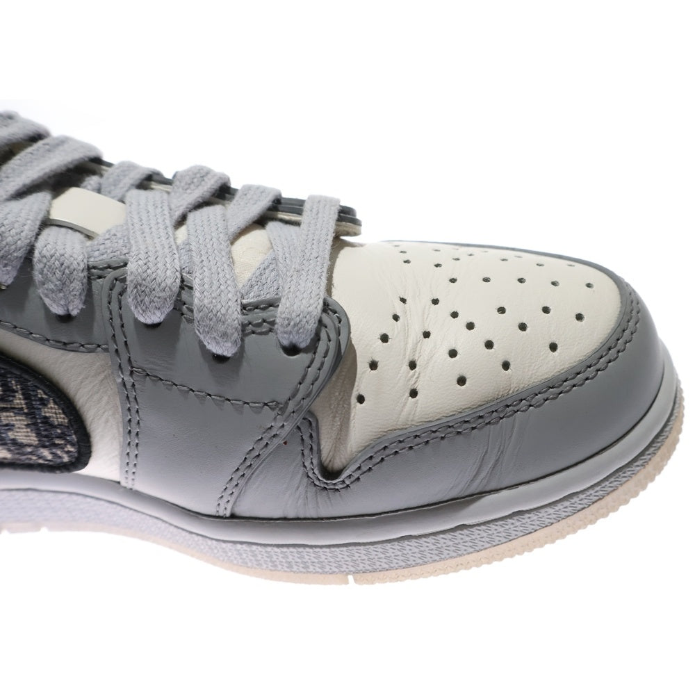 NIKE(ナイキ) ×DIOR AIR JORDAN 1 LOW OG CN8608-002 ディオール エアジョーダン1ロー ローカットスニーカー オブリーク グレー/ホワイト US7.5/25.5cm