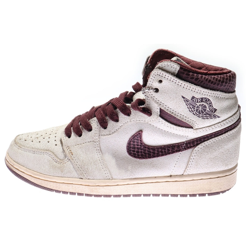 NIKE(ナイキ) ×A MA MANIERE AIR JORDAN 1 RETRO HIGH OG SP DO7097-100 アマ マニエール エアジョーダン1 ハイカットスニーカー US8/26.0cm ホワイト/ブラウン