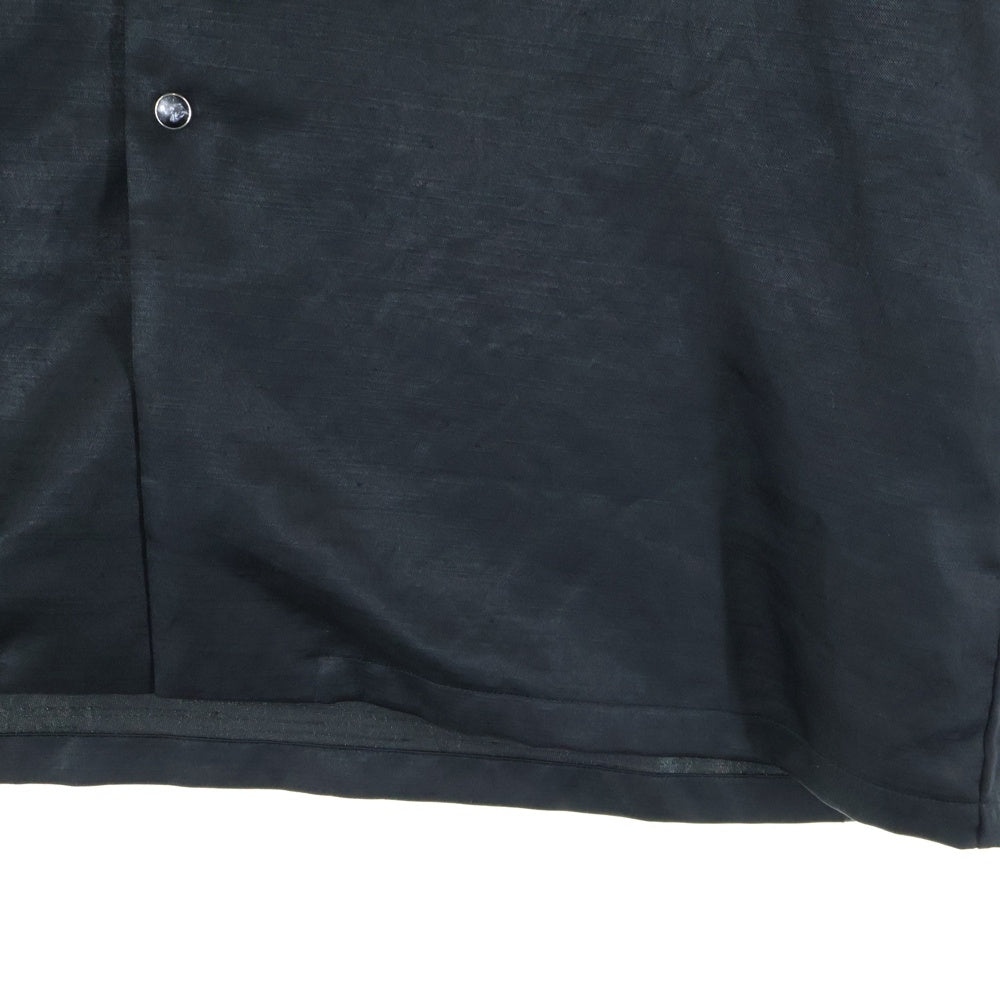 Needles(ニードルス) 23SS Cowboy One-Up Shirt MR254 カウボーイ 半袖シャツ サテン ブラック