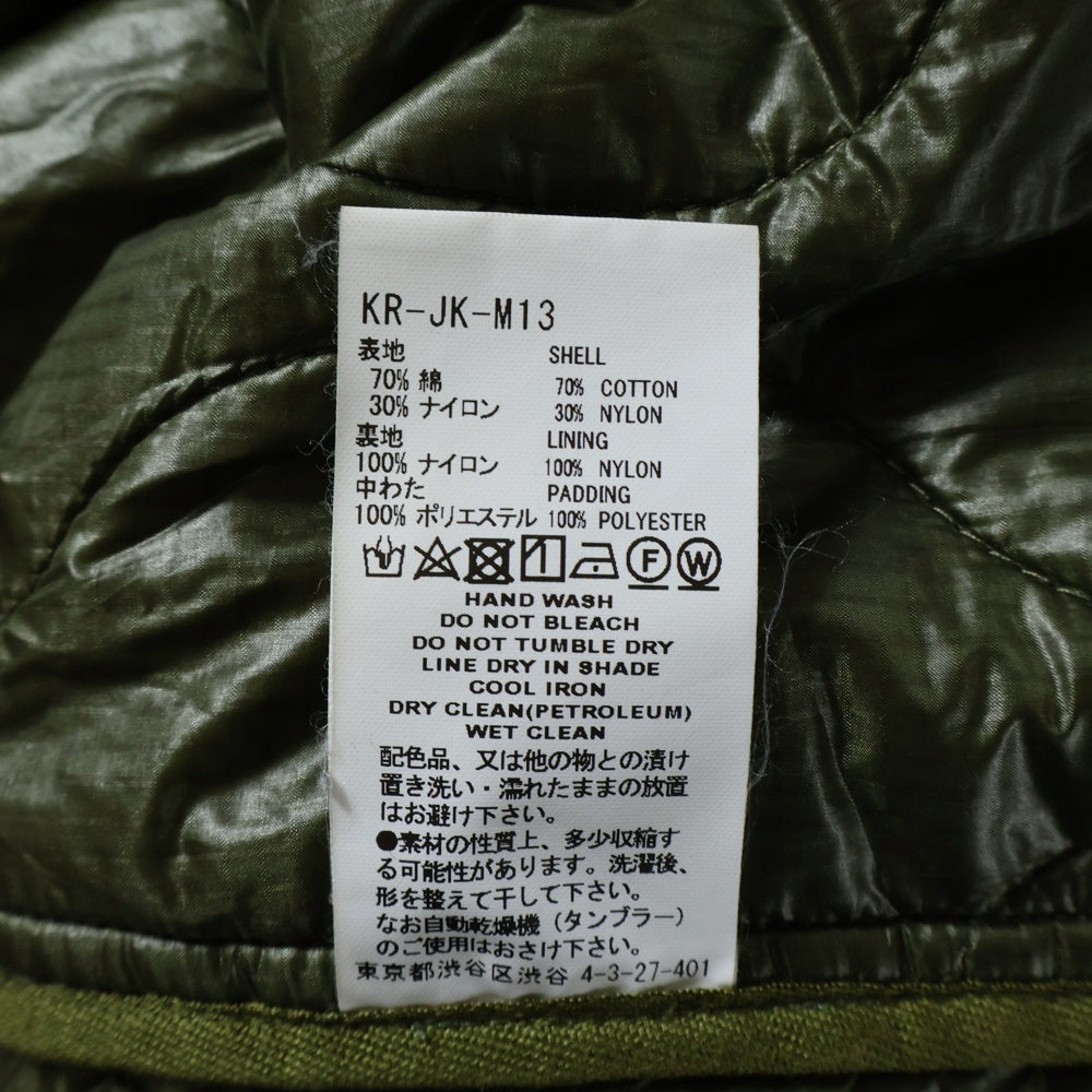 FACETASM(ファセッタズム) COTTON QUIL TED JACKET KR-JK-M13 ミリタリージャケット カーキ