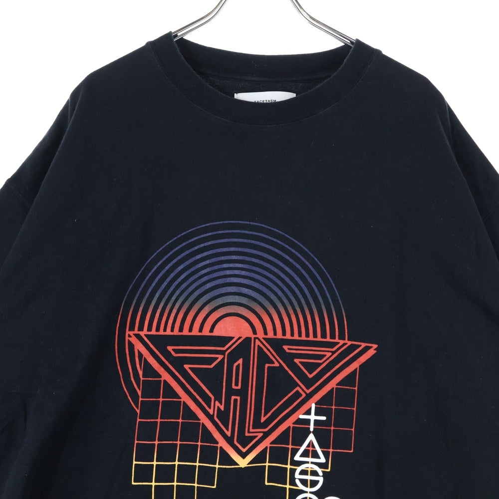FACETASM(ファセッタズム) ABH-TEE-U19 ロゴプリント コットン 半袖Tシャツ クルーネックカットソー ブラック