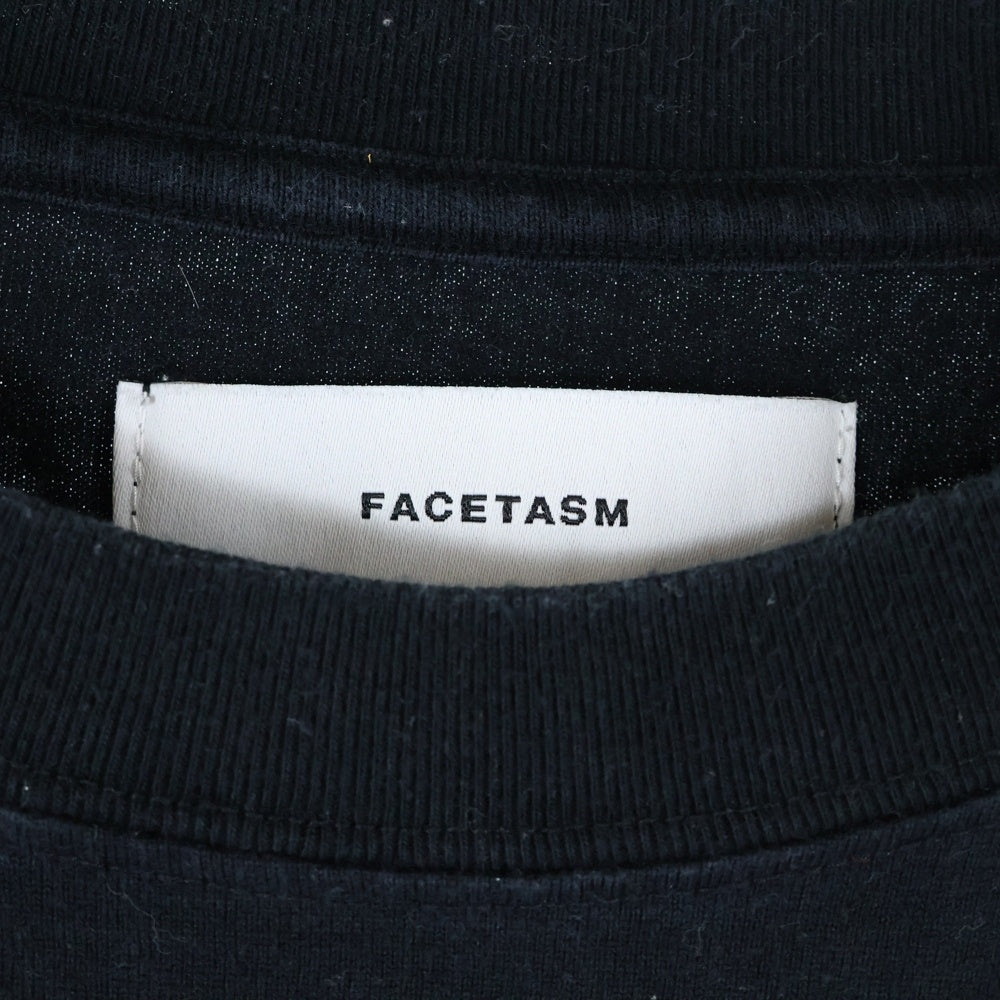 FACETASM(ファセッタズム) ABH-TEE-U19 ロゴプリント コットン 半袖Tシャツ クルーネックカットソー ブラック