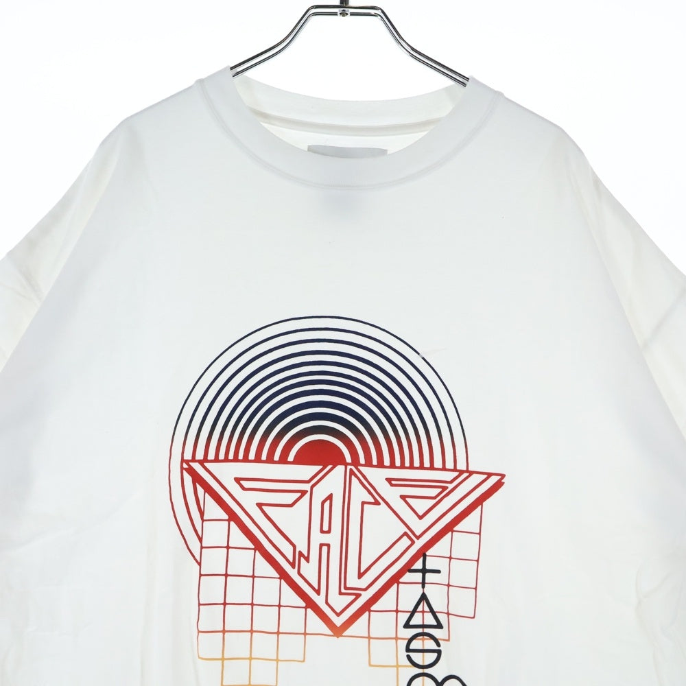 FACETASM(ファセッタズム) ABH-TEE-U19 ロゴプリント コットン 半袖Tシャツ クルーネックカットソー ホワイト