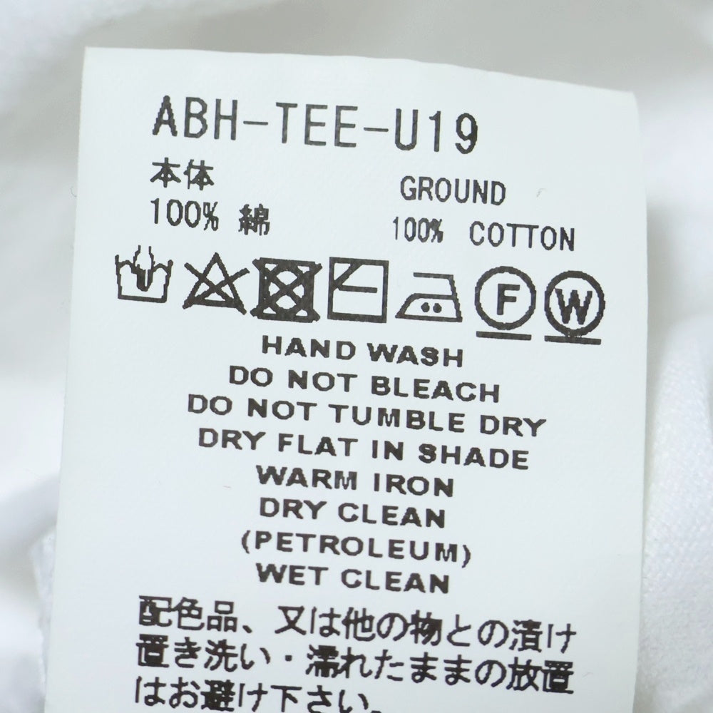 FACETASM(ファセッタズム) ABH-TEE-U19 ロゴプリント コットン 半袖Tシャツ クルーネックカットソー ホワイト