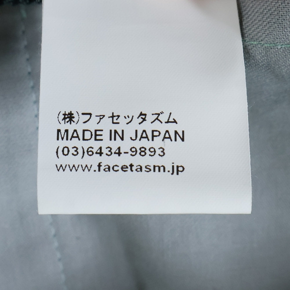 FACETASM(ファセッタズム) 24AW KR-PT-M01 チェック コットン パンツ マルチ