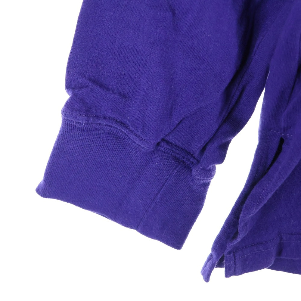 FACETASM(ファセッタズム) MKS-TEE-U04 フロントロゴプリント 長袖Tシャツ クルーネック ロングスリーブTシャツ パープル レディース