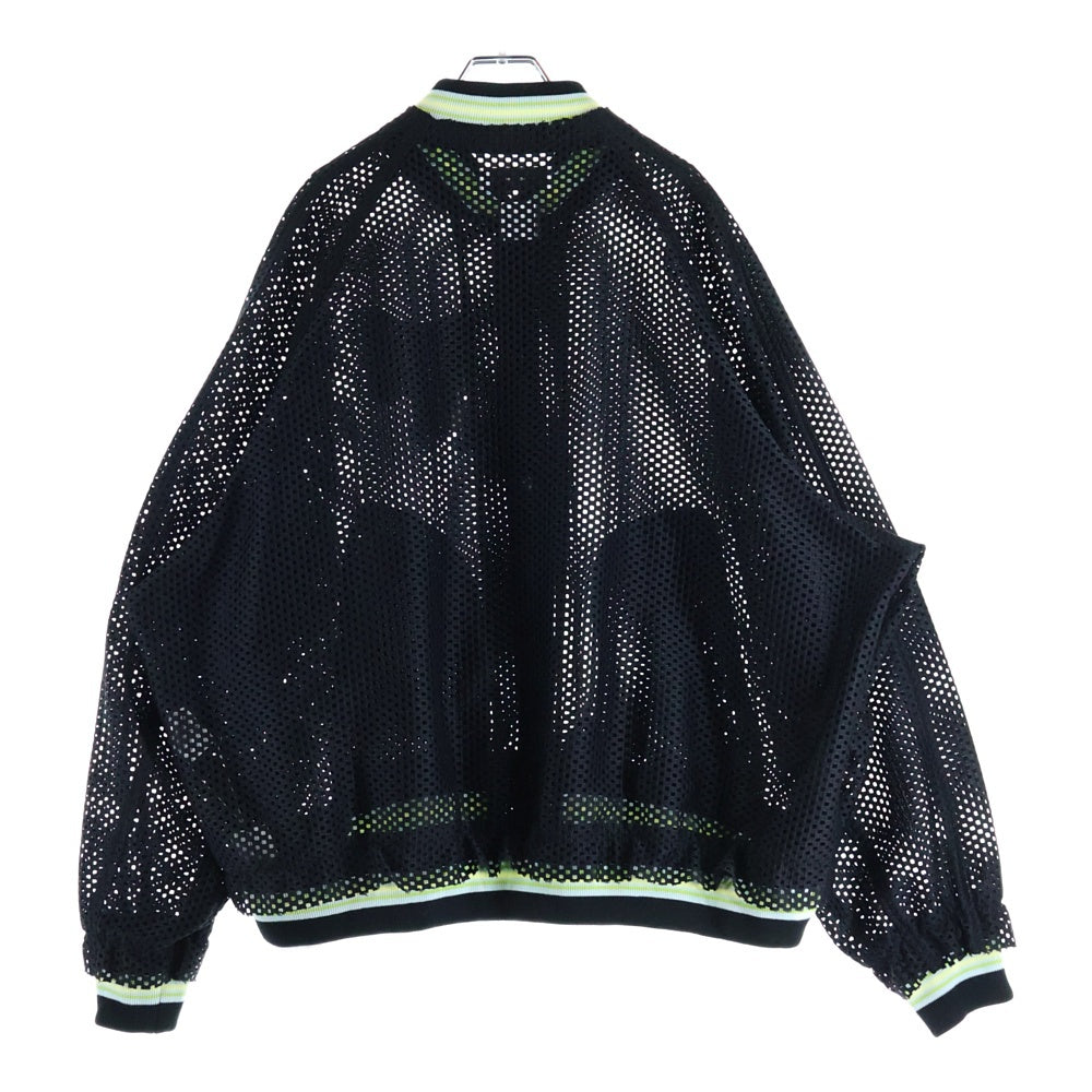 FACETASM(ファセッタズム) MESH STADIUM JACKET NAT-JK-M08 ロゴワッペン メッシュスタジアムジャケット ブラック