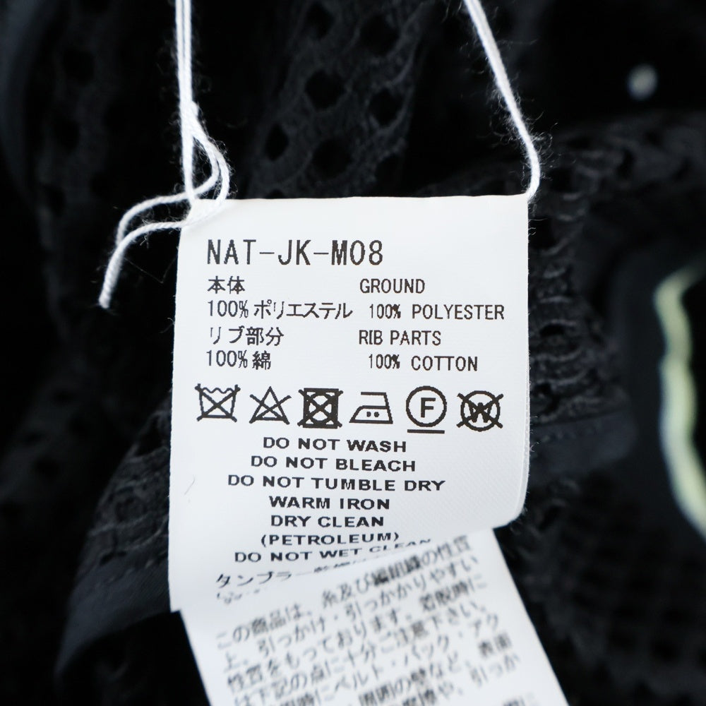 FACETASM(ファセッタズム) MESH STADIUM JACKET NAT-JK-M08 ロゴワッペン メッシュスタジアムジャケット ブラック