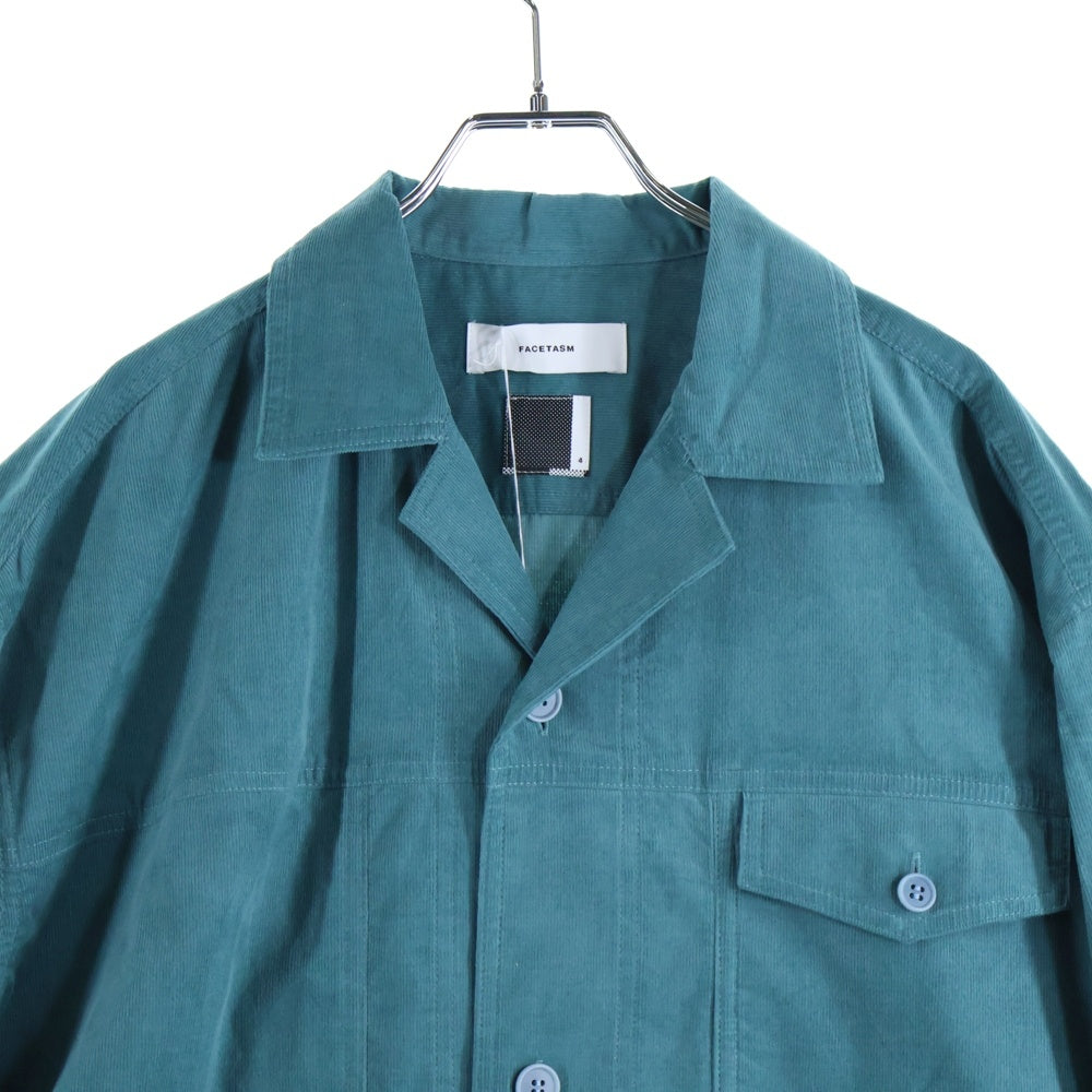 FACETASM(ファセッタズム) KR-SH-M01 フロントポケット コーデュロイジャケット ブルー