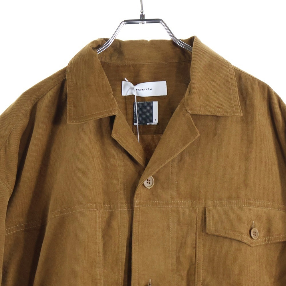 FACETASM(ファセッタズム) KR-SH-M01 フロントポケット コーデュロイジャケット ブラウン