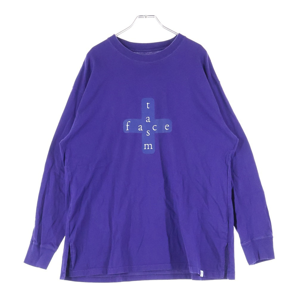 FACETASM(ファセッタズム) MKS-TEE-U03 フロントロゴプリント ロングスリーブTシャツ パープル