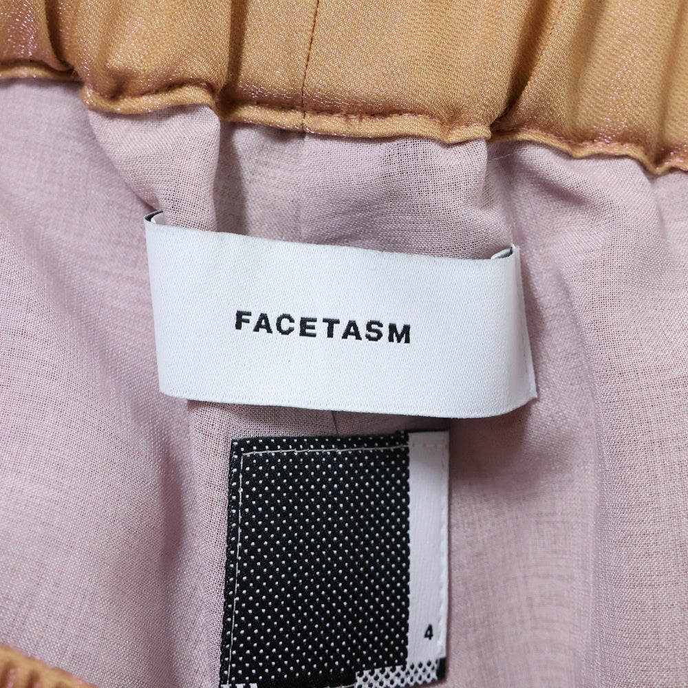 FACETASM(ファセッタズム) 25SS NAT-PT-U09 サイドライン コットンパンツ オレンジ
