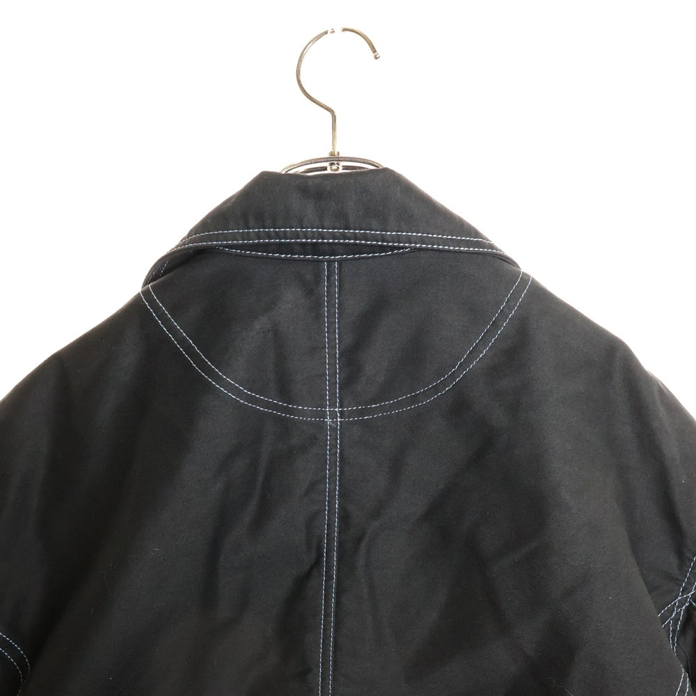 FACETASM(ファセッタズム) 24AW KR-CO-M01 カラーステッチ ロングコート ブラック