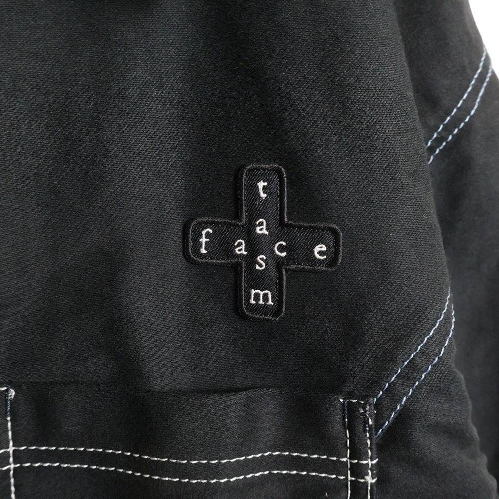 FACETASM(ファセッタズム) 24AW KR-CO-M01 カラーステッチ ロングコート ブラック