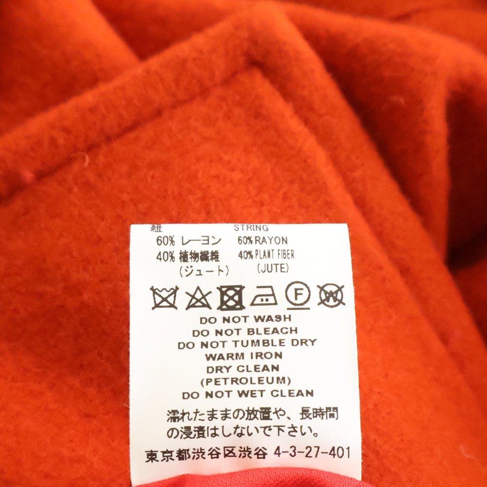 FACETASM(ファセッタズム) MKS-JK-M11 ウール フロントボタン付き コート レッド