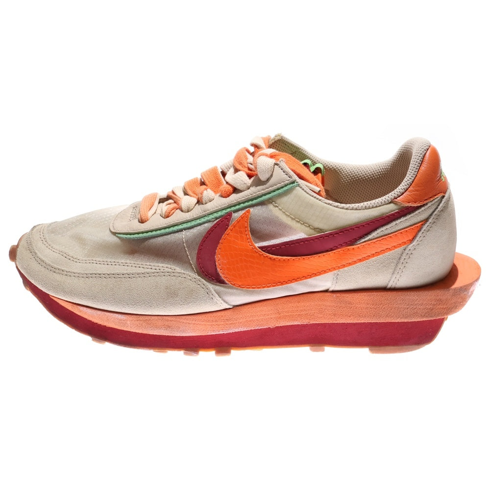 NIKE(ナイキ) ×Sacai ×CLOT LD WAFFLE ORANGE BLAZE DH1347-100 クロット サカイ LD ワッフル オレンジブレイズ ローカットスニーカー US9.5/27.5cm ベージュ/オレンジ
