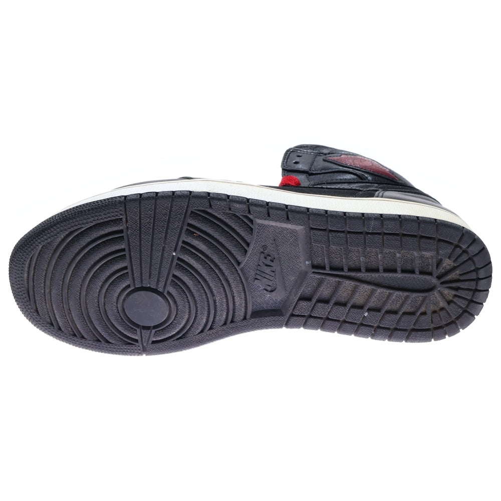 NIKE(ナイキ) AIR JORDAN 1 RETRO HIGH OG BLACK GYM RED 555088-060 エアジョーダン1 レトロ ハイカットスニーカー US9.5/27.5cm ブラック