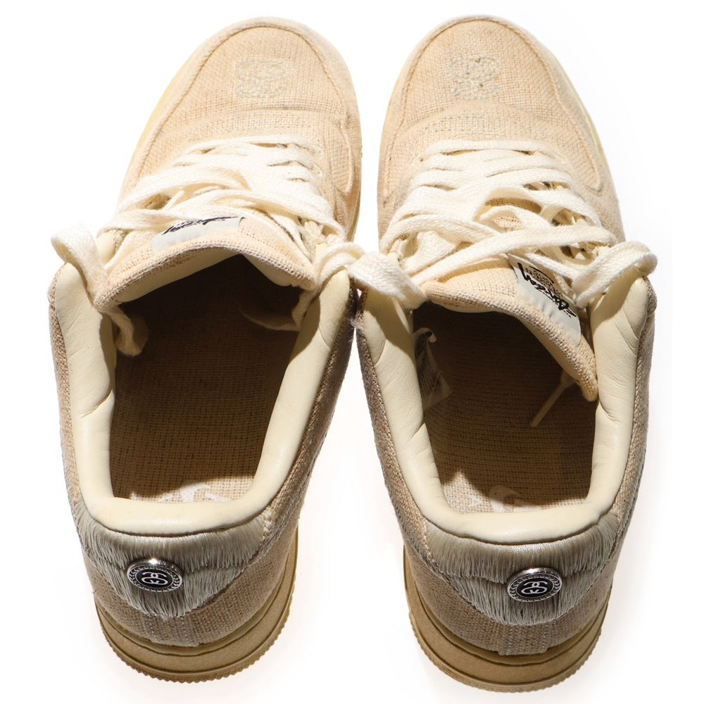 NIKE(ナイキ) ×STUSSY AIR FORCE 1 LOW FOSSIL STONE CZ9084-200 ステューシー エアフォース1 ロー フォッシルストーン ローカットスニーカー US9.5/27.5cm アイボリー