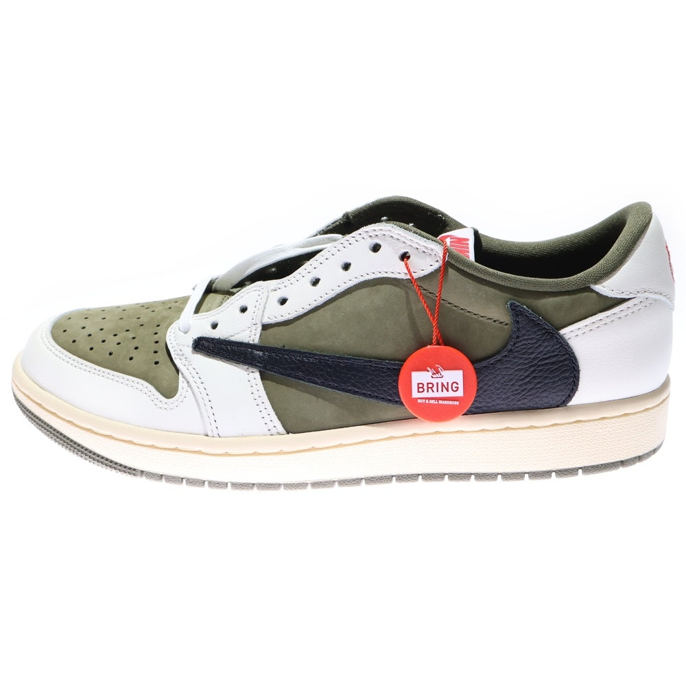 NIKE(ナイキ) ×トラヴィススコット AIR JORDAN 1 LOW OG SP Reverse Olive DM7866-200 エアジョーダン1 ローカットスニーカー US9.5/27.5cm