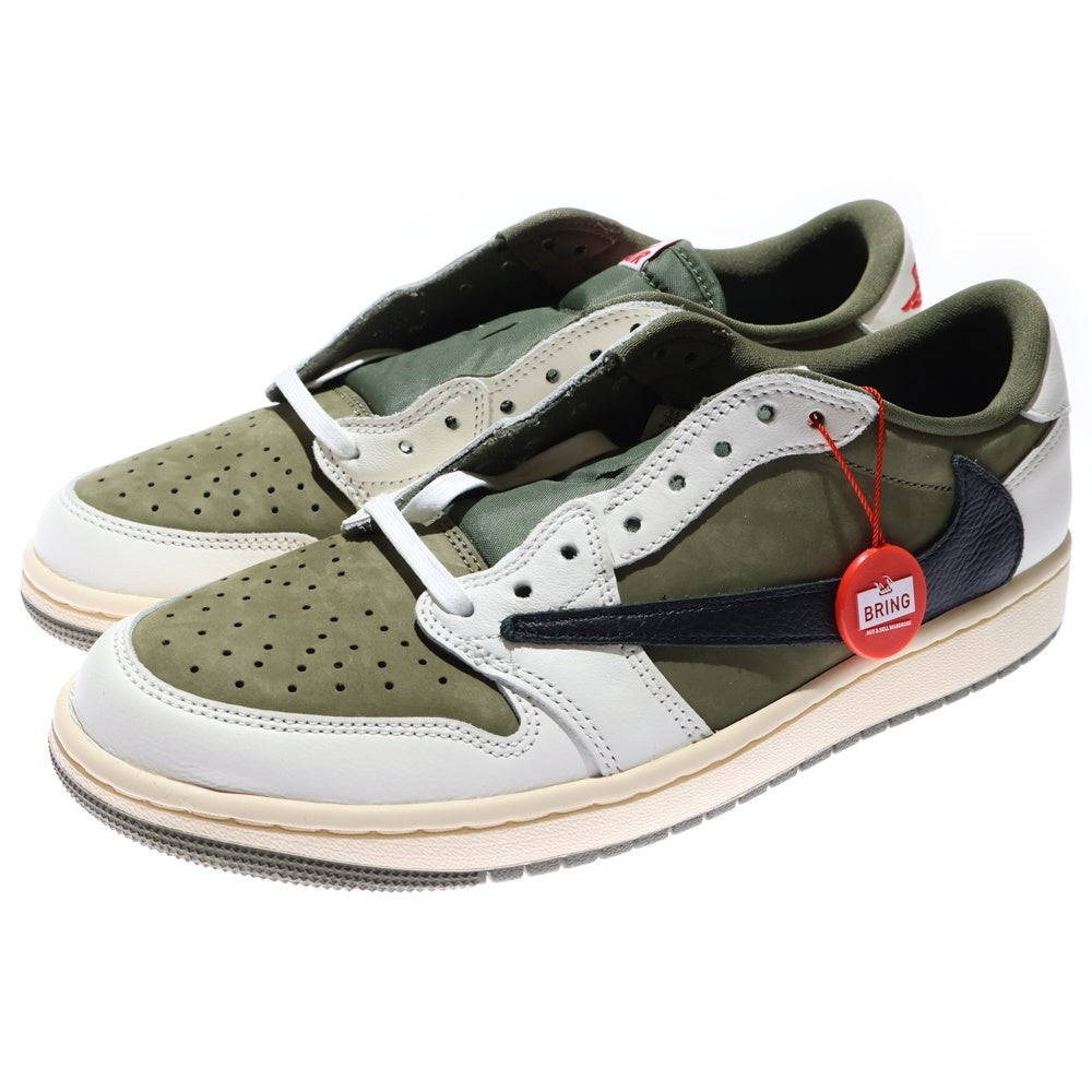 NIKE(ナイキ) ×トラヴィススコット AIR JORDAN 1 LOW OG SP Reverse Olive DM7866-200 エアジョーダン1 ローカットスニーカー US9.5/27.5cm
