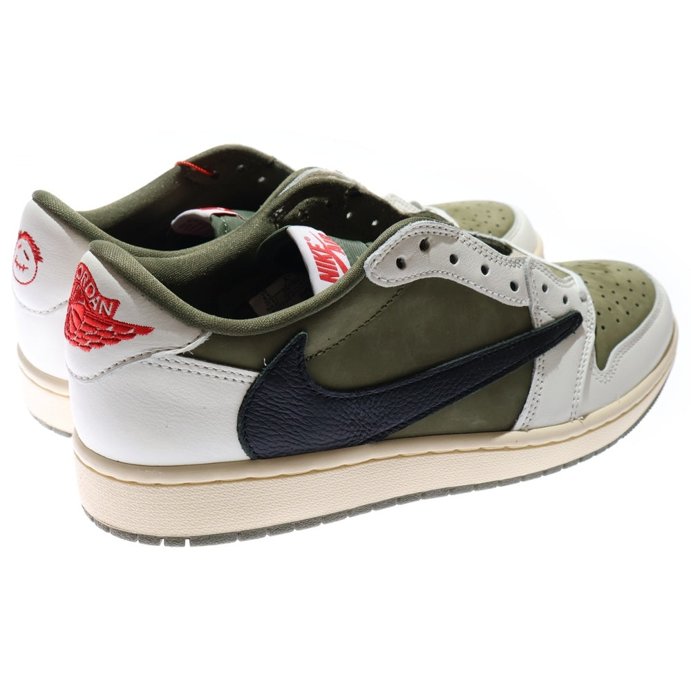 NIKE(ナイキ) ×トラヴィススコット AIR JORDAN 1 LOW OG SP Reverse Olive DM7866-200 エアジョーダン1 ローカットスニーカー US9.5/27.5cm