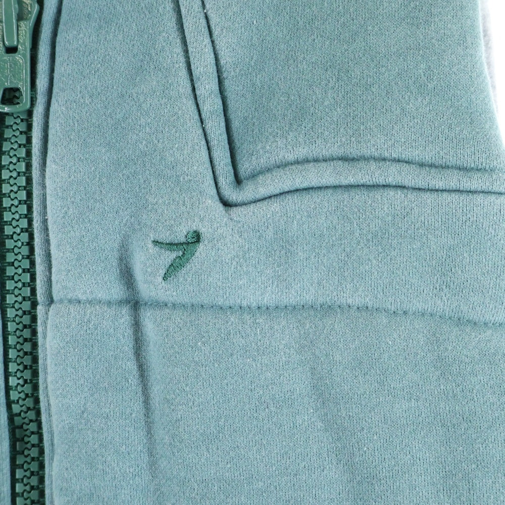 55DSL(フィフティファイブディーゼル) ジップアップ スウェットベスト ポリエステル グリーン/グレー