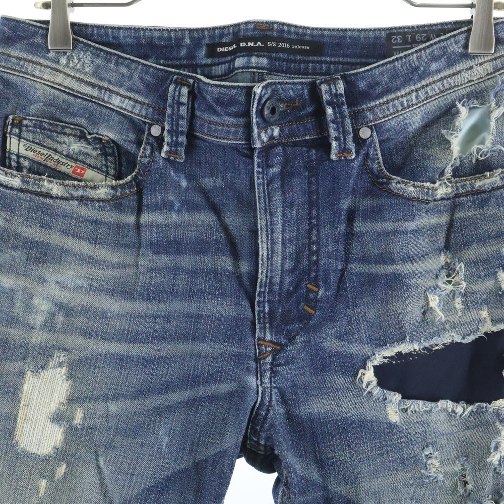 DIESEL(ディーゼル) CRUPEE WASH加工 ストレッチデニムパンツ 0830K インディゴ