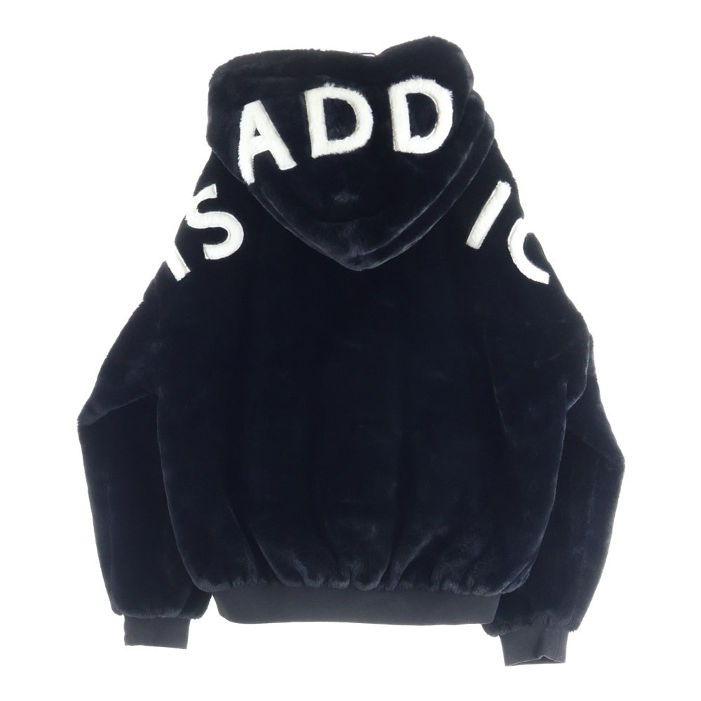 GALLIS ADDICTION(ガリスアディクション) ボアパーカー アーチロゴ 180202JE ブラック