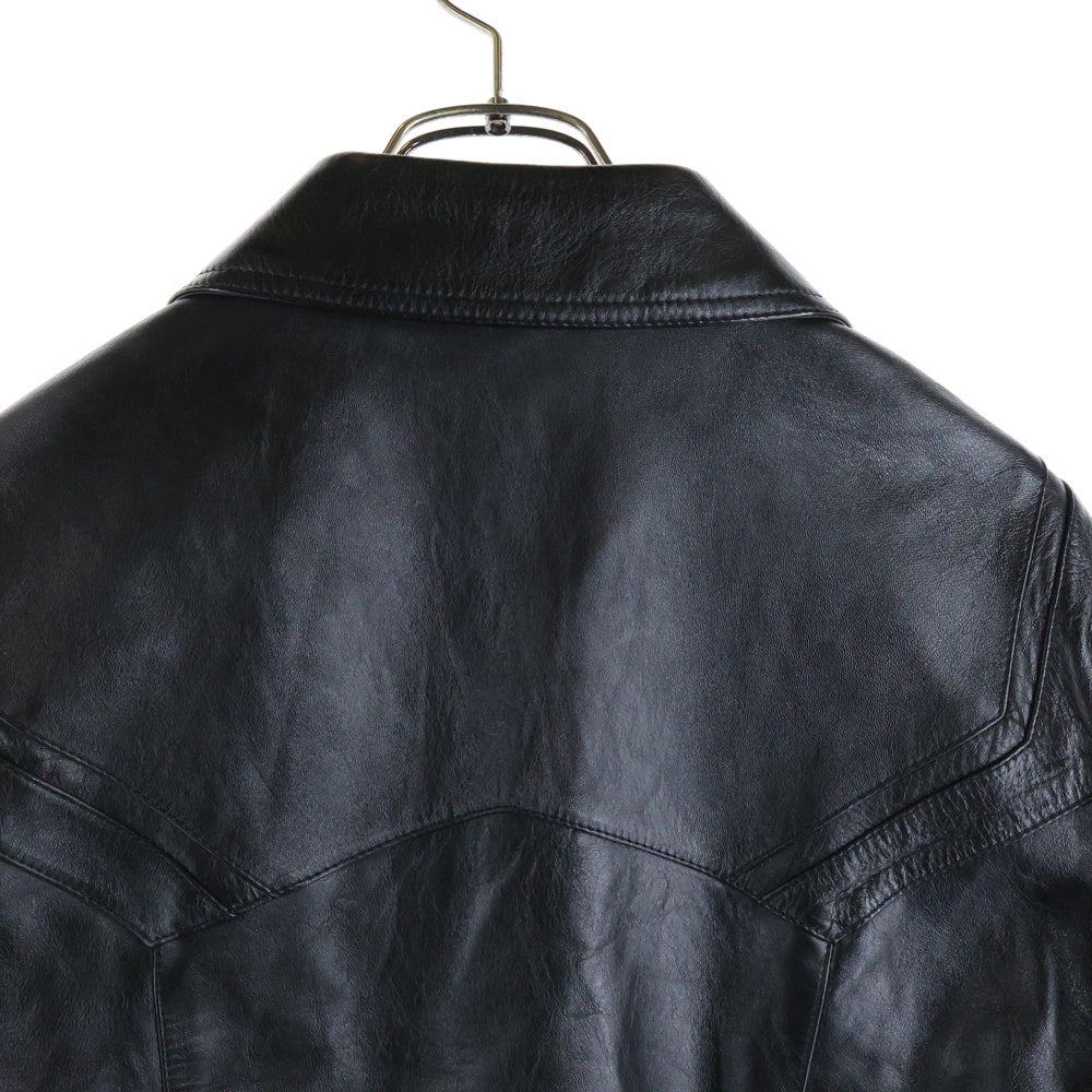 CELINE(セリーヌ) 23SS ソフトラムスキンレザージャケット ブラック 2E499280D