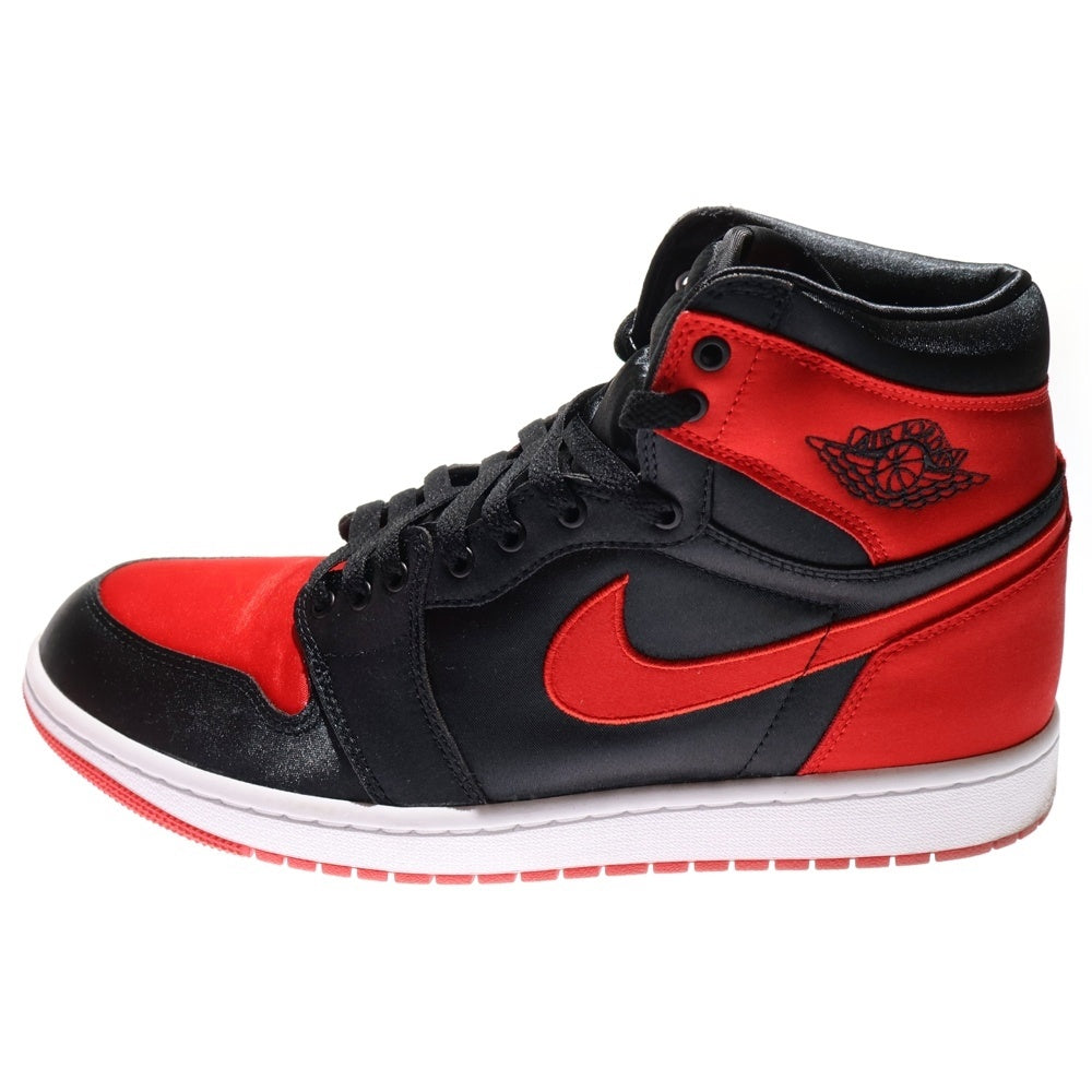 NIKE(ナイキ) WMNS AIR JORDAN 1 RETRO HI OG Satin Bred FD4810-061 ウィメンズ エアジョーダン 1 サテンブレッド ハイカットスニーカー ブラック/レッド US11.5/28.5cm レディース