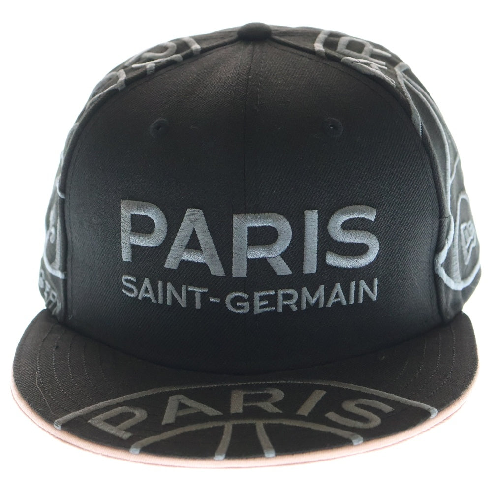 NEW ERA(ニューエラ) ×PARIS SAINT GERMAIN 59FIFTY ロゴ刺繍 キャップ ブラック