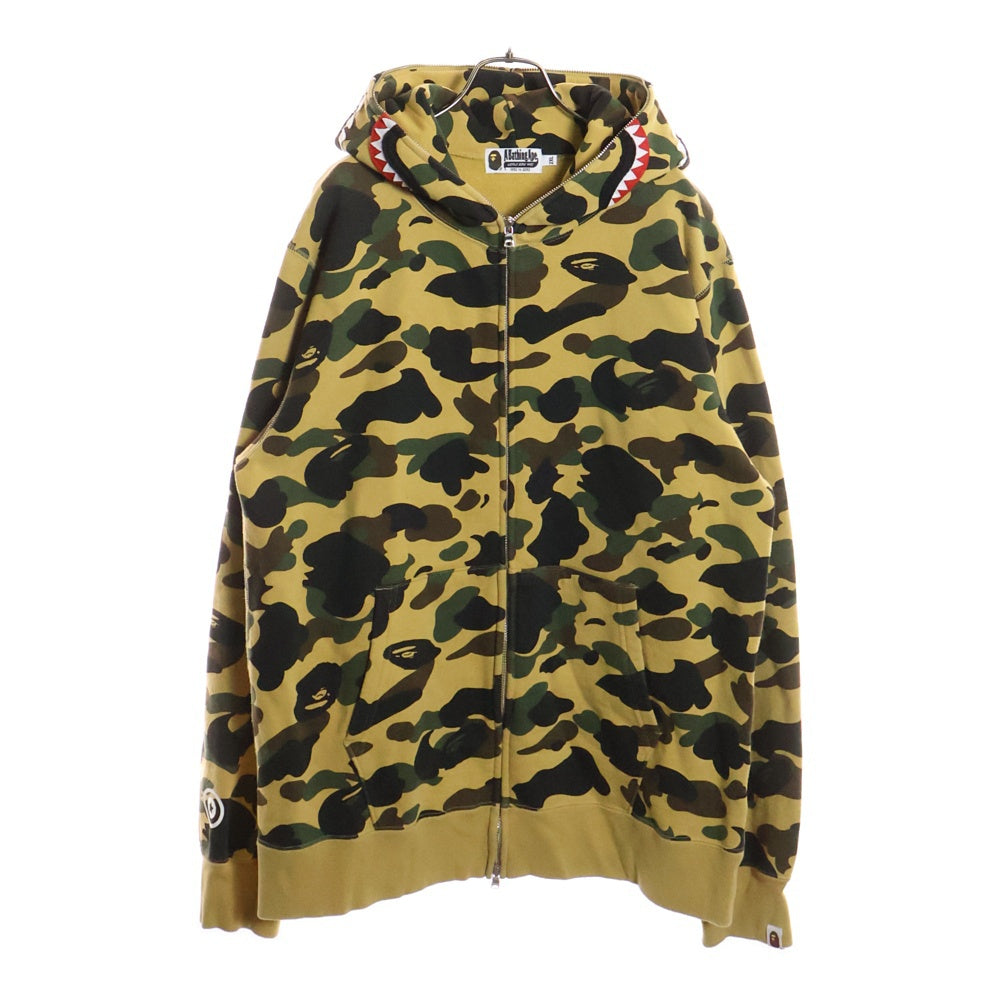 A BATHING APE(アベイシングエイプ) CAMO SHARK FULL ZIP HOODIE カモフラージュ シャークフルジップフーディー 001ZPI201004M カモ柄