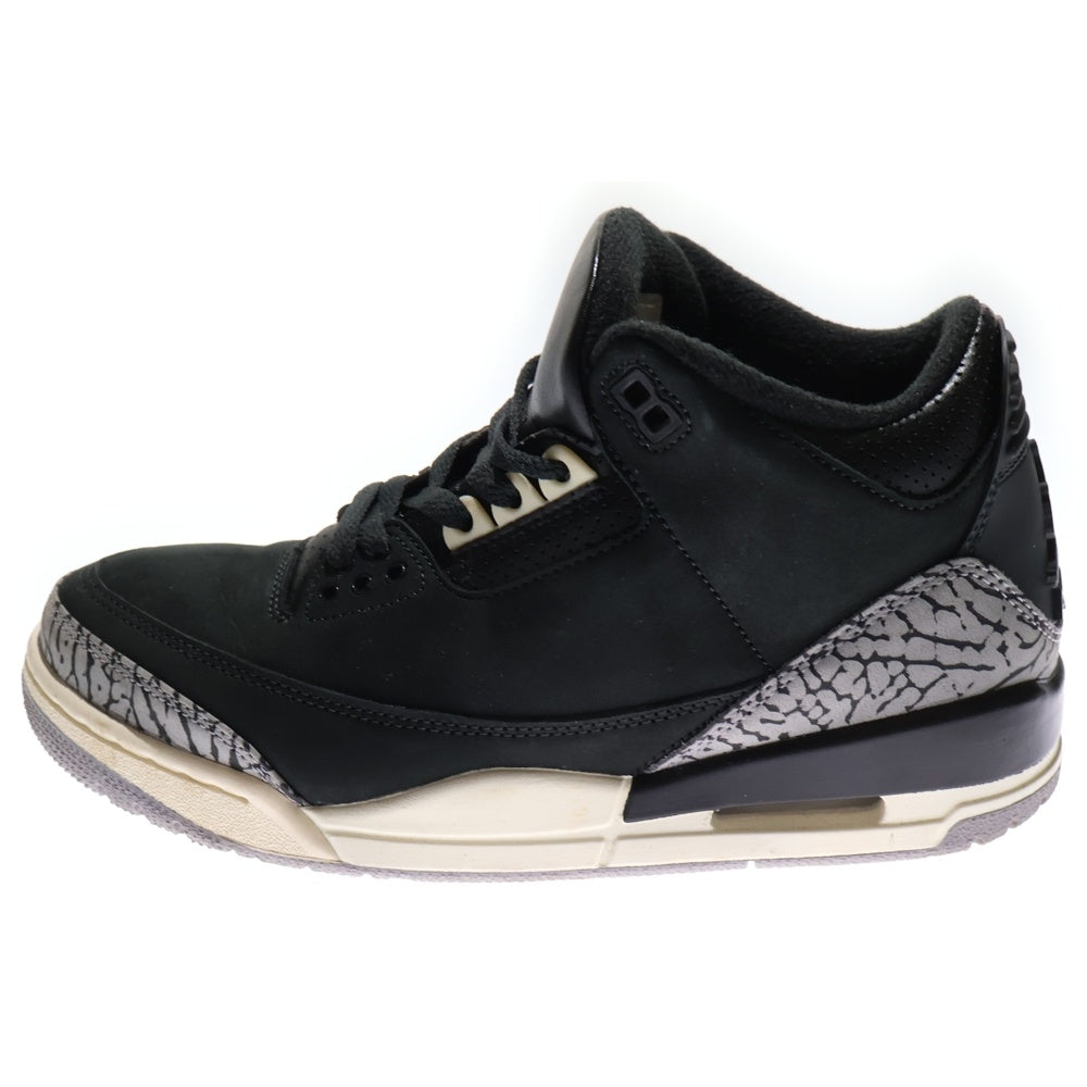 NIKE(ナイキ) WMNS AIR JORDAN 3 OFF NOIR CK9246-001 ウィメンズ エアジョーダン3 オフノワール ハイカットスニーカー レオパード ブラック US7.5/24.5cm レディース