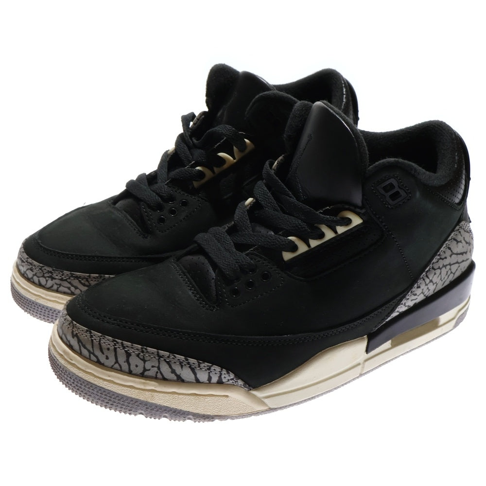 NIKE(ナイキ) WMNS AIR JORDAN 3 OFF NOIR CK9246-001 ウィメンズ エアジョーダン3 オフノワール ハイカットスニーカー レオパード ブラック US7.5/24.5cm レディース
