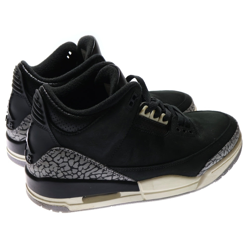 NIKE(ナイキ) WMNS AIR JORDAN 3 OFF NOIR CK9246-001 ウィメンズ エアジョーダン3 オフノワール ハイカットスニーカー レオパード ブラック US7.5/24.5cm レディース