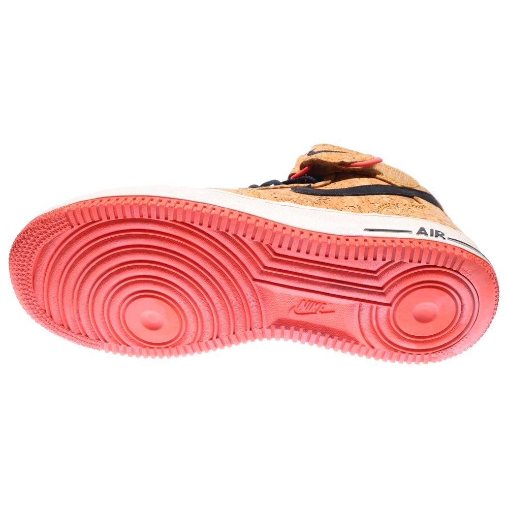 NIKE(ナイキ) 【観賞用 2015年製】 AIR FORCE 1 MID Cork 748282-100 エアフォース1 コルク ミッドカットスニーカー ブラウン US7.5/25.5cm