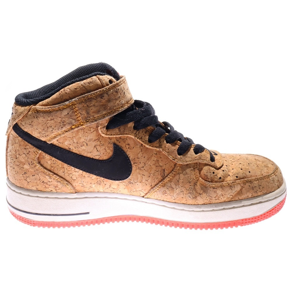 NIKE(ナイキ) 【観賞用 2015年製】 AIR FORCE 1 MID Cork 748282-100 エアフォース1 コルク ミッドカットスニーカー ブラウン US7.5/25.5cm